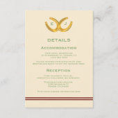 Westerne Hoefijzers bruiloft details Informatiekaartje (Voorkant)