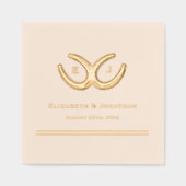 Westerne Hoefijzers bruiloft Folie Servetten (Voorkant)