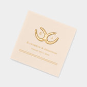 Westerne Hoefijzers bruiloft Folie Servetten (Links)