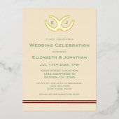 Westerne Hoefijzers bruiloft Folie Uitnodiging (Voorkant)