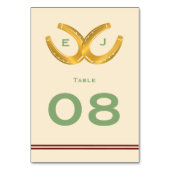 Westerne Hoefijzers bruiloft Kaart (Achterkant)