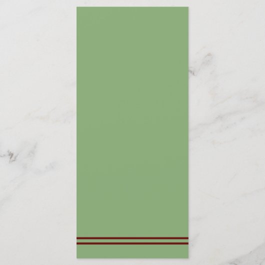 Westerne Hoefijzers bruiloft Menu (Achterkant)