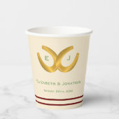 Westerne Hoefijzers bruiloft Papieren Bekers (Voorkant)