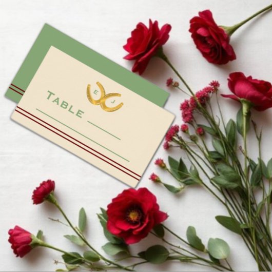 Westerne Hoefijzers bruiloft Plaatskaartje