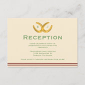 Westerne Hoefijzers bruiloft receptie Informatiekaartje (Voorkant)