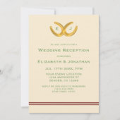 Westerne Hoefijzers bruiloft receptie Kaart (Voorkant)