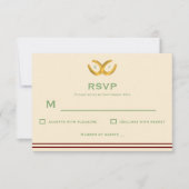 Westerne Hoefijzers bruiloft RSVP Kaartje (Voorkant)