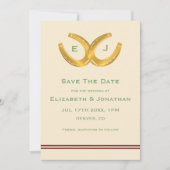 Westerne Hoefijzers bruiloft Save The Date (Voorkant)