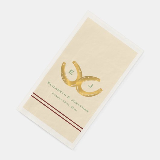 Westerne Hoefijzers bruiloft Servet (Hoek)