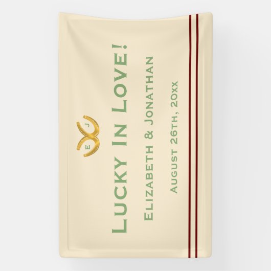 Westerne Hoefijzers bruiloft Spandoek (Verticaal)