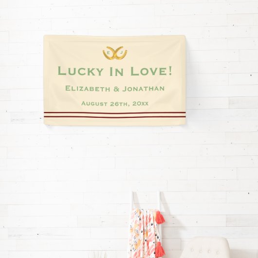 Westerne Hoefijzers bruiloft Spandoek (Insitu)