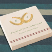 Westerne Hoefijzers bruiloft Stenen Onderzetter