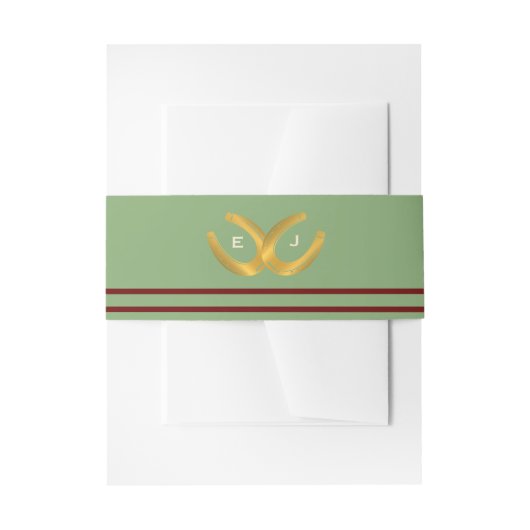 Westerne Hoefijzers bruiloft Uitnodigingen Wikkel (Voorkant Voorbeeld)