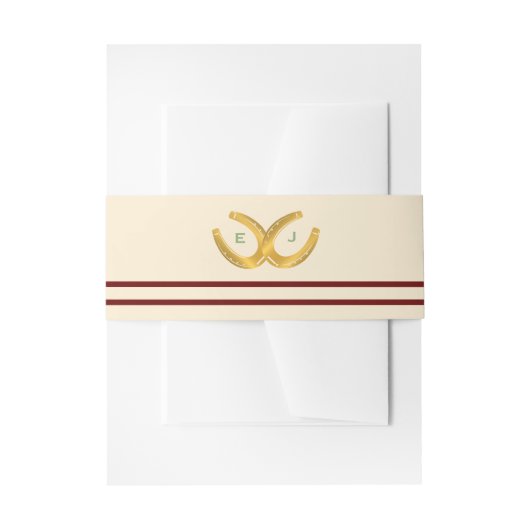 Westerne Hoefijzers bruiloft Uitnodigingen Wikkel (Voorkant Voorbeeld)