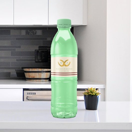 Westerne Hoefijzers bruiloft Waterfles Etiket