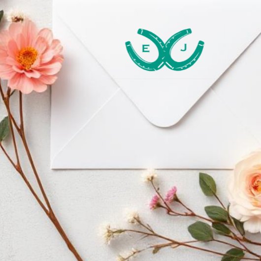 Westerne Hoefijzers bruiloft Zelfinktende Stempel