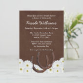 Westerne Hoefijzers en Daisies Vrijgezellenfeest Kaart (Staand voorkant)