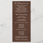 Westerne Hoefijzers en Daisies Wedding Programma Programmakaart (Achterkant)