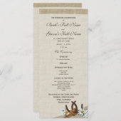 Westerne Hoefijzers en Daisy Wedding Program Programmakaart (Voorkant / Achterkant)