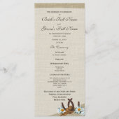 Westerne Hoefijzers en Daisy Wedding Program Programmakaart (Voorkant)
