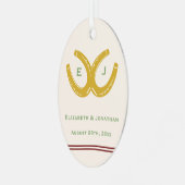 Westerne Hoefijzers Metalen Ornament (Voorkant links)