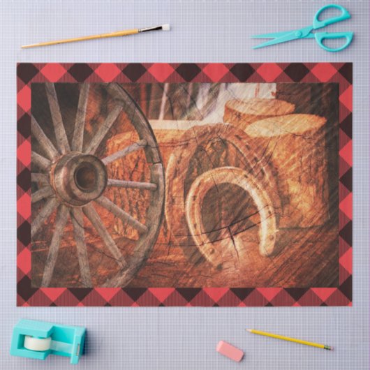 Westerne Hoefijzers op wielwielen Tissuepapier (Craft)