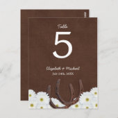 Westerne Hoefijzers Trouwtafel Nummer Briefkaart (Voorkant / Achterkant)