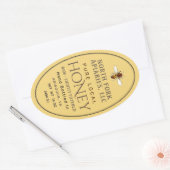 Westerne Honingbij Honey Queenline Jar Ovaal Label (Envelop)