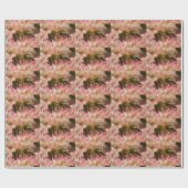 Westerne honingbijen op sedum cadeaupapier (Vlak)