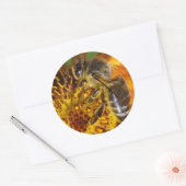 Westerne honingbijen ronde sticker (Envelop)