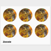 Westerne honingbijen ronde sticker (Vel)