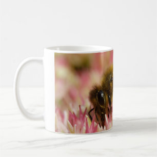 Westerne honingbijenmacro koffiemok