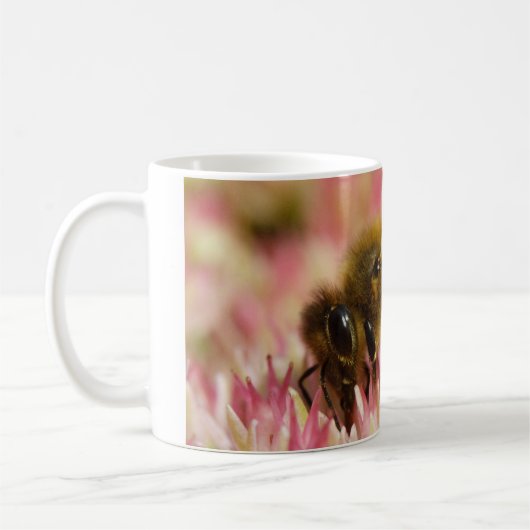 Westerne honingbijenmacro koffiemok (Links)