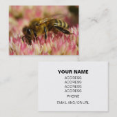 Westerne honingbijenmacro visitekaartje (Voorkant / Achterkant)