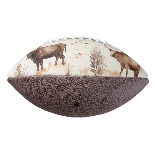 Westerne Hoogland Koeien Cowboy American Football (Gedraaid 270)