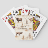 Westerne Hoogland Koeien Cowboy Cowgirl Pokerkaarten (Achterkant)