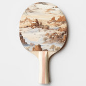 Westerne Hoogland Koeien Cowboy Cowgirl Tafeltennisbatje (Achterkant)