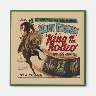 Westerne hoot Gibson koning van de Rodeo Magneet