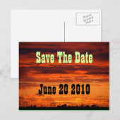 Westerne horizon Save the Date Briefkaart (Voorkant / Achterkant)