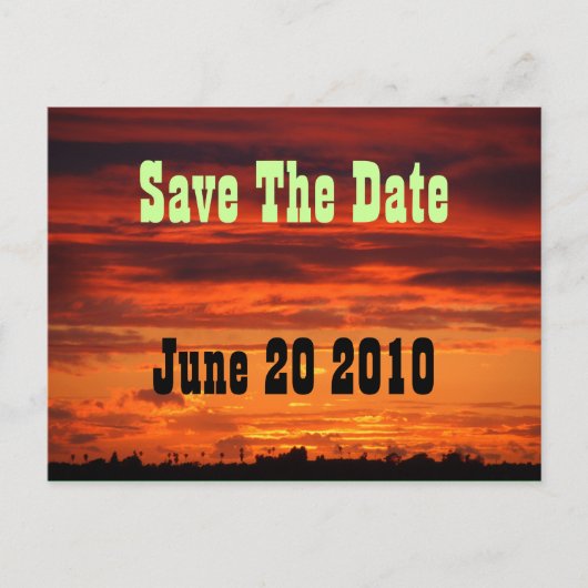 Westerne horizon Save the Date Briefkaart (Voorkant)