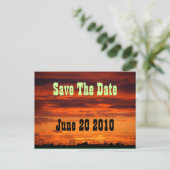 Westerne horizon Save the Date Briefkaart (Staand voorkant)