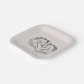 Westerne Horse Elegant Country Rustic Wedding Papieren Bordje (Gebogen)