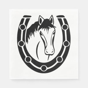 Westerne Horse Hoefijzer Wedding Country Equestria Servet