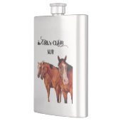 Westerne Horse Lover voor Cowgirl Monogrammed Heupfles (Links)