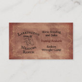 Westerne Horse Ranch Logo QR-code Visitekaartje (Voorkant)