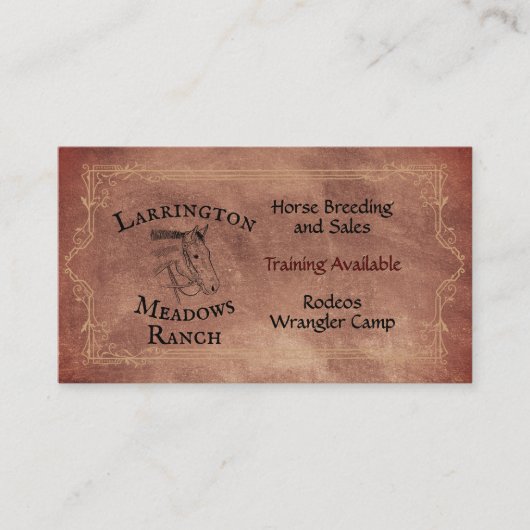 Westerne Horse Ranch  Logo QR-code Visitekaartje (Voorkant)