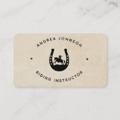 Westerne Horseback Riding Instructor Hoefijzer Coo Visitekaartje (Voorkant)