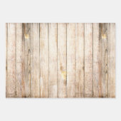 Westerne houtachtergrondtrio inpakpapier vel (Voorkant 3)