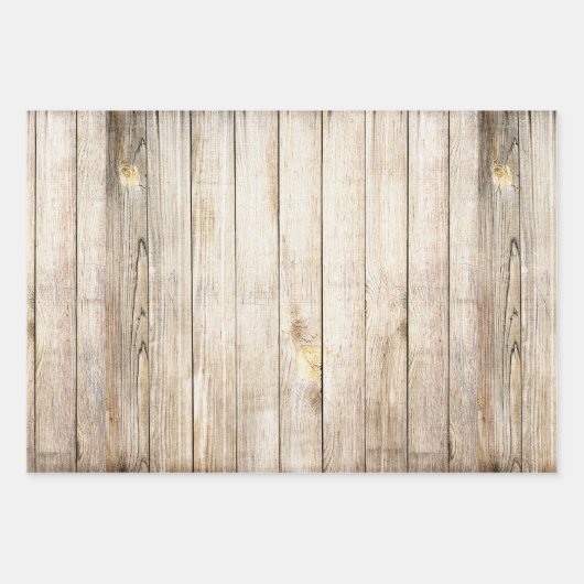 Westerne houtachtergrondtrio inpakpapier vel (Voorkant 3)