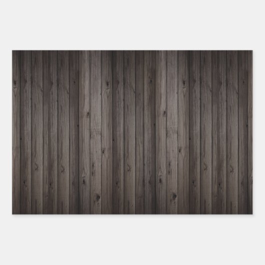 Westerne houtachtergrondtrio inpakpapier vel (Voorkant 2)